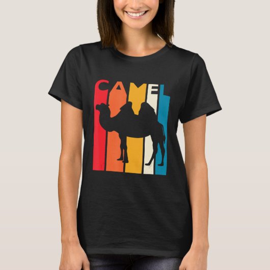 Vintage Kamel Retro Für Tier Kamel T-Shirt (Vorderseite)