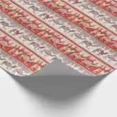 Vintage Kamelbahnausdrucke und Kamelmuster Geschenkpapier (Ecke)