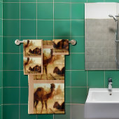 Vintage Kamele Badhandtuch Set