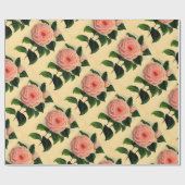 Vintage Kamelie Geschenkpapier (Flach)