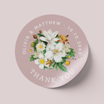 Vintage Kamelie. Hellrosa Hochzeit danke