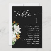 Vintage Kamelie. Schwarze Hochzeitskarte Einladung (Vorderseite)