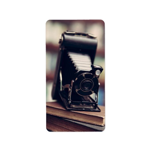 Vintage Kamera Adressaufkleber (Vorne)