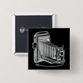 Vintage Kamera - antike Kamera-Fotografie Retro Button (Vorne & Hinten)