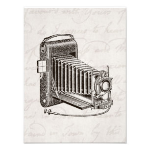 Vintage Kamera - antike Kamera-Fotografie Retro Fotodruck