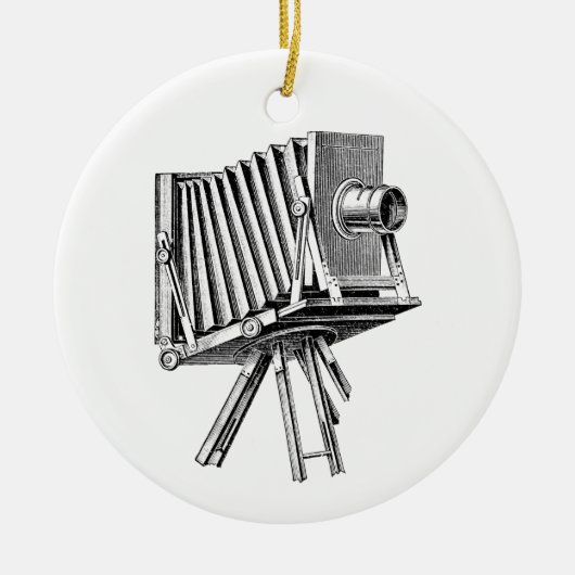 Vintage Kamera - antikes Keramik Ornament (Vorne)