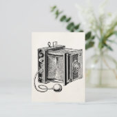 Vintage Kamera - Antikkameras Fotografie Postkarte (Stehend Vorderseite)