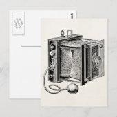 Vintage Kamera - Antikkameras Fotografie Postkarte (Vorne/Hinten)