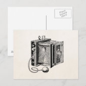 Vintage Kamera - Antikkameras Fotografie Postkarte (Vorne/Hinten)