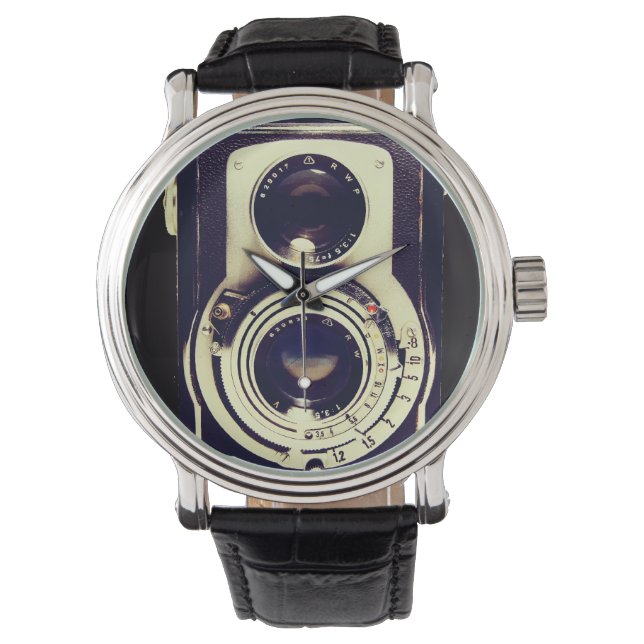Vintage Kamera Armbanduhr (Vorderseite)