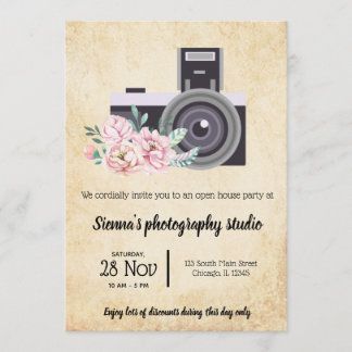 Vintage Kamera Einladung