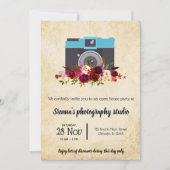 Vintage Kamera Einladung (Vorderseite)