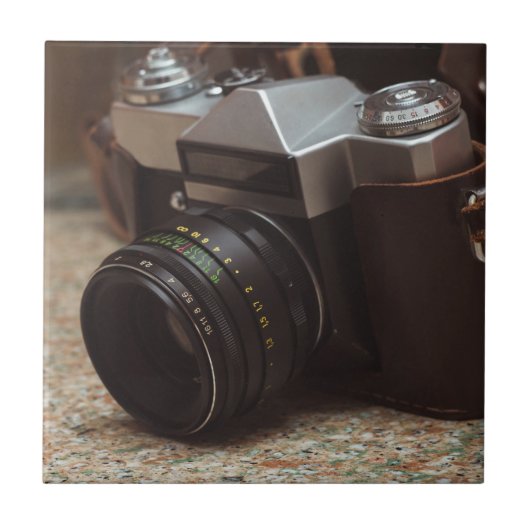 Vintage Kamera Fliese (Vorderseite)