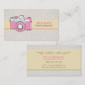 Vintage Kamera-Fotograf-Geschäfts-Karten Visitenkarte (Vorne/Hinten)