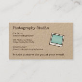 Vintage Kamera-Fotografie-Geschäfts-Karte Visitenkarte (Rückseite)