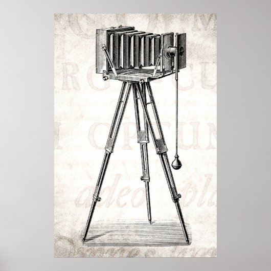 Vintage Kamera - Fotografie-Retro Poster (Vorne)