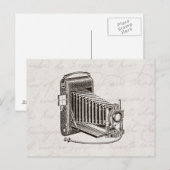 Vintage Kamera - Fotografie-Retro Postkarte (Vorne/Hinten)