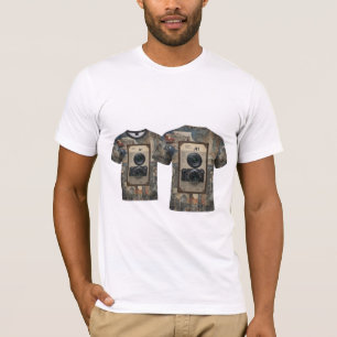 Vintage Kamera Grafischer T - Shirt - Retro-Fotogr