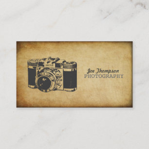 Vintage-Kamera-Grunge-Fotografie Visitenkarten Visitenkarte