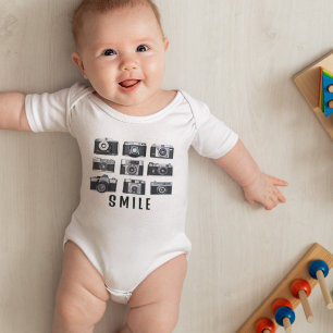 Vintage-Kamera-Hipster-Fotograf Baby Strampler