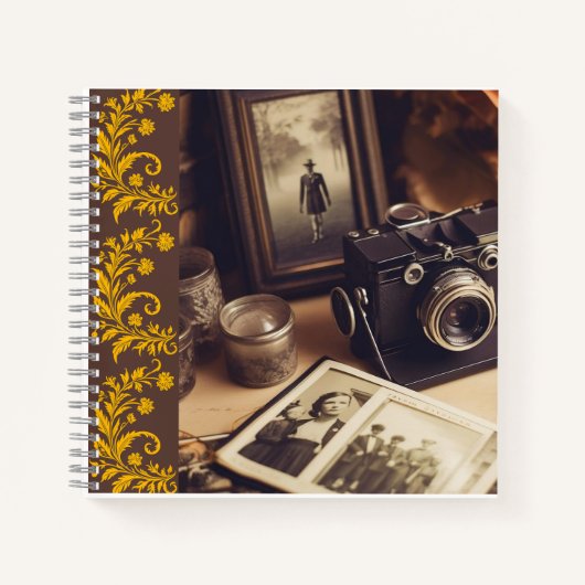 Vintage-Kamera-Journal-Notizbuch Notizblock (Vorderseite)