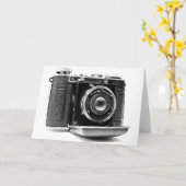 Vintage Kamera Karte (Gelbe Blume)