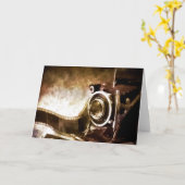 Vintage Kamera Karte (Gelbe Blume)