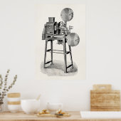 Vintage Kamera-Kinematografie-Ausrüstung Poster (Küche)