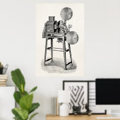 Vintage Kamera-Kinematografie-Ausrüstung Poster (Heimbüro)