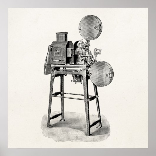 Vintage Kamera-Kinematografie-Ausrüstung Poster (Vorne)