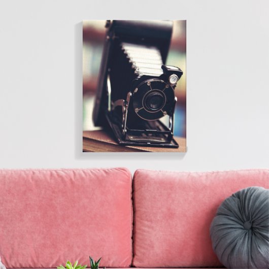 Vintage Kamera Leinwanddruck (Insitu (Wohnzimmer))