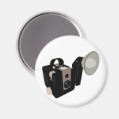 Vintage Kamera Magnet (Vorderseite/Rückseite)