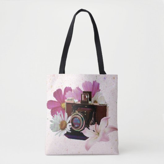 Vintage Kamera mit Blumen Tasche (Vorderseite)