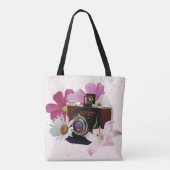 Vintage Kamera mit Blumen Tasche (Rückseite)