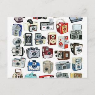 Vintage-Kamera-Montage Postkarte