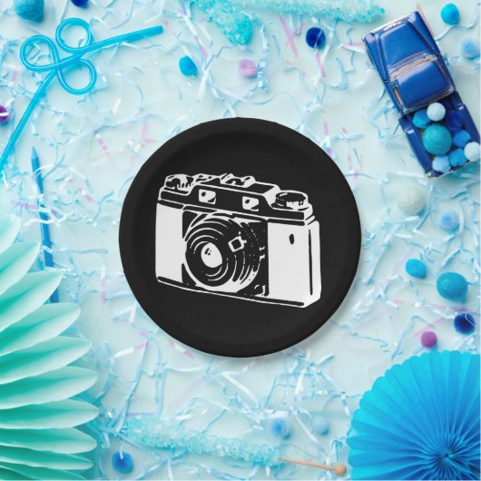 Vintage Kamera Pappteller (Party)