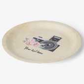 Vintage Kamera Pappteller (Schrägansicht)