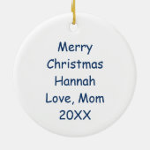 Vintage Kamera Personalisiert Keramik Ornament (Hinten)