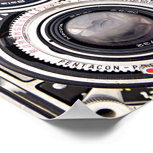 Vintage Kamera Poster (Ecke)