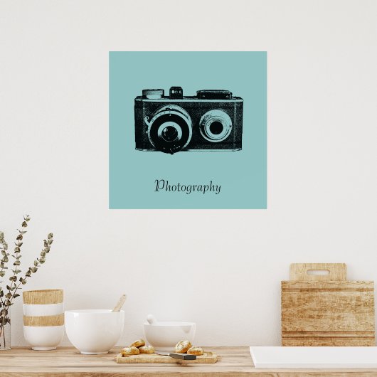Vintage Kamera Poster (Küche)