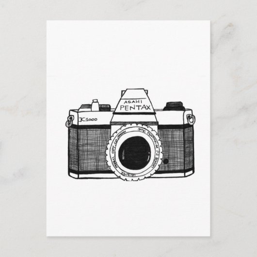 Vintage Kamera Postkarte (Vorderseite)