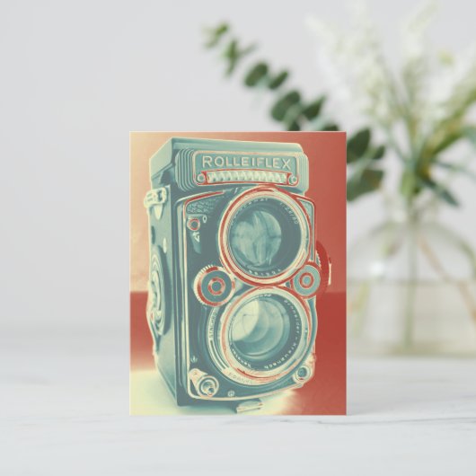 Vintage Kamera Postkarte (Stehend Vorderseite)