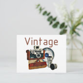Vintage Kamera Postkarte (Stehend Vorderseite)