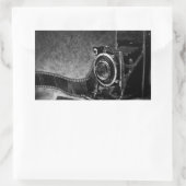 Vintage Kamera Rechteckiger Aufkleber (Tasche)