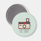 Vintage Kamera Retro-Look Oh schläfchen Magnet (Vorderseite/Rückseite)