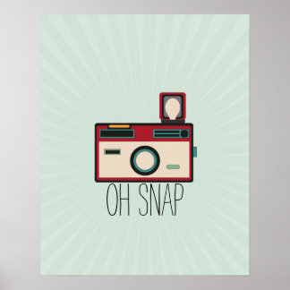Vintage-Kamera Retro-Look Oh Snap Poster