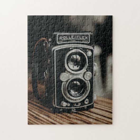 Vintage Kamera Rolleiflex Retro Antikes Foto Puzzle (Vertikal)