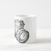 Vintage Kamera-Schwarzweiss-Kaffeetasse Kaffeetasse (Mittel)