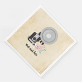Vintage Kamera Serviette (Ecke)