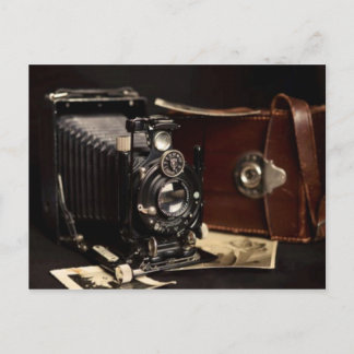 Vintage Kamera und Foto Postkarte